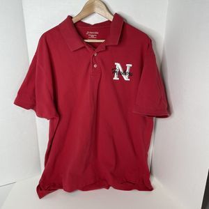 Nebraska Huskers Polo Shirt, Men’s 2XL, Red, St John’s Bay, Embroidered Logo